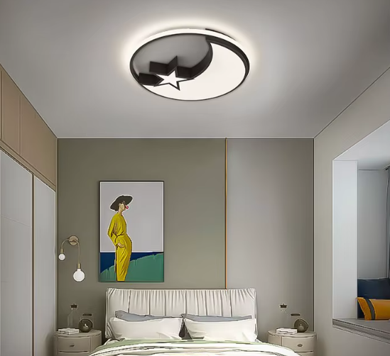 LED димируем плафон + дистанционно управление 48 W - звезда